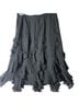 Kay Unger 100% Silk Polka Dots Black Blue Silk Skirt Size 6 - photo 2