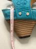 John Fluevog 100% Leather Teal Wedges Size 8 - photo 8