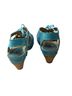 John Fluevog 100% Leather Teal Wedges Size 8 - photo 2
