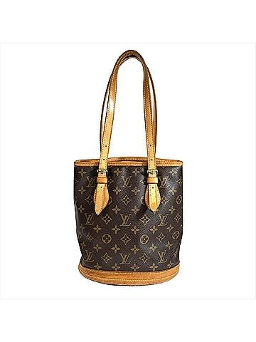 Louis Vuitton Louis Vuitton Bucket PM Tote Bag, Monogram Canvas, M42238, Brown, Gold Hardware, DK2008, Women's. (view 1)