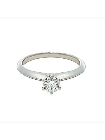 Tiffany & Co. Tiffany & Co. Solitaire Ring, Diamond 0.3ct, Approx. 3.6g, Platinum 950, F VS1 Clarity, Women's. (view 2)
