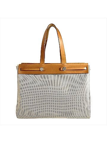 Hermès Hermes Herbag Cabas GM Tote Bag, Toile H Leather, ?G Stamp, Natural, Silver Hardware, Beige, Women's. (view 1)