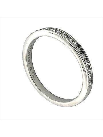 Tiffany & Co. Tiffany & Co. Half Eternity Ring, Diamond Approx. 2.6g, Platinum 950, 2mm Circle Design, Women's. (view 1)