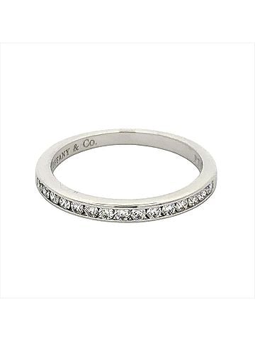 Tiffany & Co. Tiffany & Co. Half Eternity Ring, Diamond Approx. 2.6g, Platinum 950, 2mm Circle Design, Women's. (view 2)