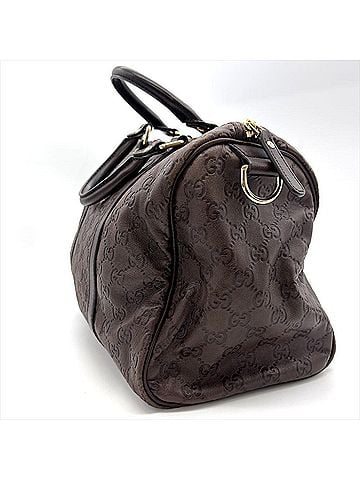 Gucci Gucci GUCCI Guccissima Handbag, Shima Leather, 193603, Brown, Gold Hardware, Boston Bag, Women's (view 2)