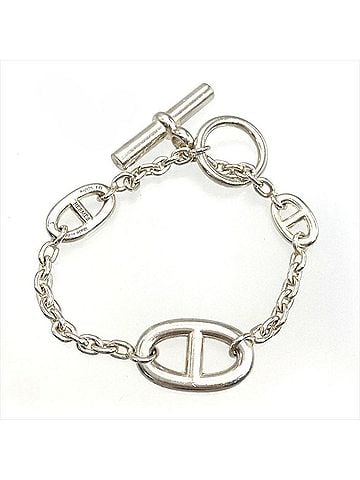 Hermès Hermes Chaine d'Ancre Farandole Bracelet, SV925, 25.3g, Silver, LG, Men's/Women's (view 2)