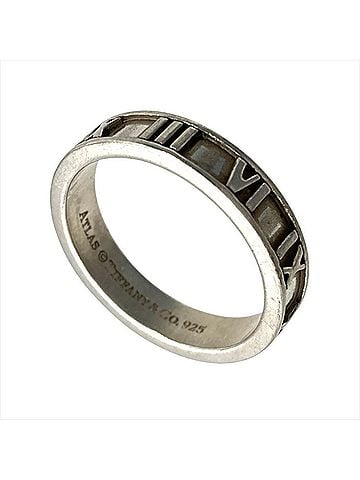 Tiffany & Co. Tiffany & Co. Atlas Ring, approximately 1cm in size, made of SV925 sterling silver, weighing 2.9g. Suitable for both men and women. (view 1)