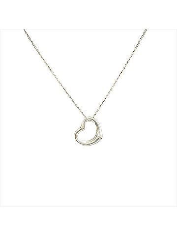 Tiffany & Co. Tiffany & Co. Open Heart Necklace, Sterling Silver, 2.3g, Women's. (view 1)