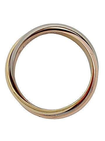 Cartier Cartier Trinity SM Ring, Size #49, 18K Yellow Gold (4.7g), Pink (18K White Gold), 3 Colors (Yellow, Pink, White), Women's. (view 2)