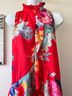 H&M 100% Polyester Floral Red Orange Casual Dress Size 10 - photo 3
