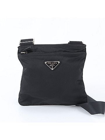 Prada Prada Tessuto Nylon Triangle Logo Shoulder Bag Messenger Black Men's (view 1)