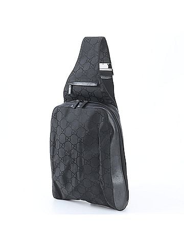 Gucci Gucci GG Nylon 003 0232 Leather 2-Way Body Bag Waist Pouch Shoulder Black Men's (view 1)