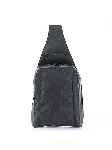 Gucci Gucci GG Nylon 003 0232 Leather 2-Way Body Bag Waist Pouch Shoulder Black Men's (view 2)