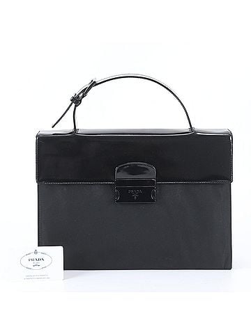 Prada Prada Tessuto Nylon B6943 Leather Handbag, Black, with Guarantee Card, for Women (view 1)