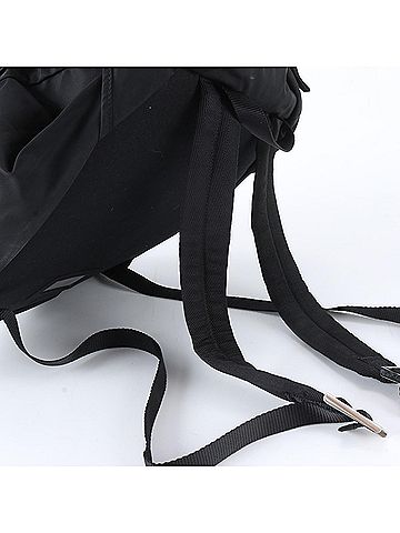 Prada Prada Tessuto Nylon Triangle Logo Backpack/Shoulder Bag/Handbag, Black, Men's (view 2)