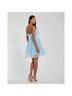 Mac Duggal 100% Polyester 100% Acetate Blue White Cocktail Dress Size 4 - photo 5