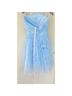 Mac Duggal 100% Polyester 100% Acetate Blue White Cocktail Dress Size 4 - photo 7