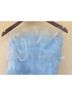Mac Duggal 100% Polyester 100% Acetate Blue White Cocktail Dress Size 4 - photo 6
