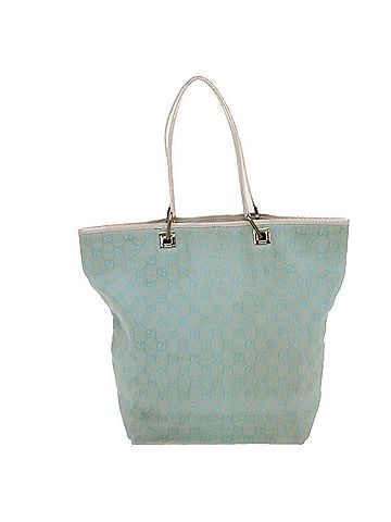 Gucci GUCCI GG Canvas Tote Bag Light Blue White Auth 50181 (view 1)