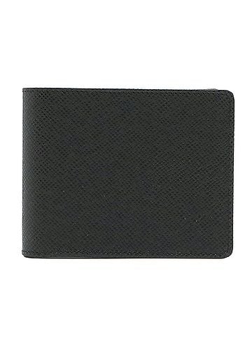 Louis Vuitton LOUIS VUITTON Louis Vuitton Taiga Portefeuille 6 Cartes Credit Bi-fold Wallet Leather Ardoise Black M30482 (view 1)