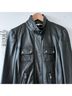 Gianni Bini 100% Leather Solid Black Leather Jacket Size M - photo 3