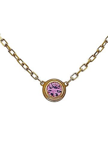 Cartier Cartier Damour Diamants Légers Necklace, 18K Pink Gold, Sapphire, Women's, CARTIER (view 1)