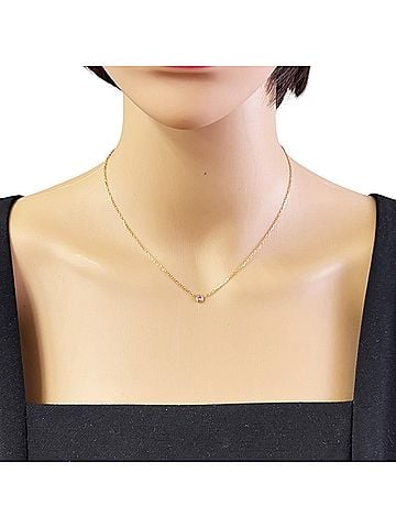 Cartier Cartier Damour Diamants Légers Necklace, 18K Pink Gold, Sapphire, Women's, CARTIER (view 2)