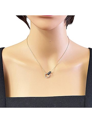 Cartier Cartier Love Circle Necklace, 18K Pink Gold, Diamond, Women's, CARTIER (view 2)