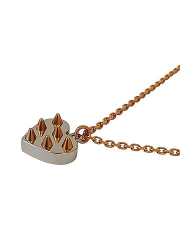 Louis Vuitton LOUIS VUITTON Louis Vuitton Pendant Spiky Valentine Necklace M67029 Silver Color Women's (view 2)