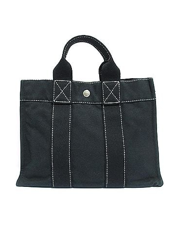 Hermès HERMES Deauville PM Canvas Tote Bag Handbag Black Women's (view 2)