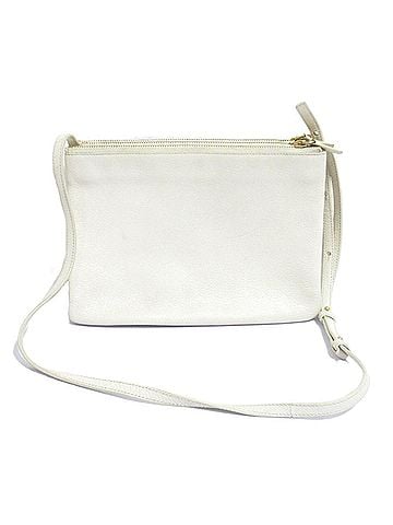 Céline CELINE Trio Leather Shoulder Bag U-LA-0165 Off-White Women's (view 2)