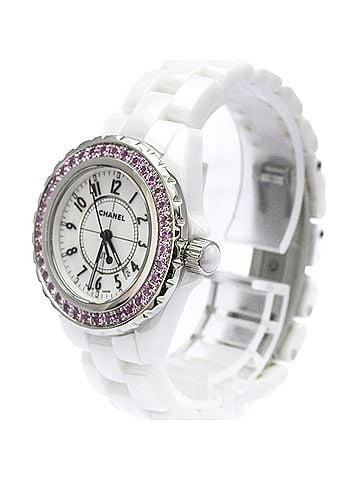 Chanel CHANEL J12 Pink Sapphire Ceramic Quartz Ladies Watch H1181 Polished (view 2)