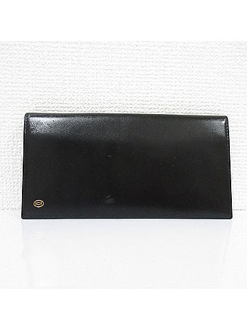 Cartier Cartier Pasha Line Leather Long Wallet, Bi-fold Black, Men's (view 1)