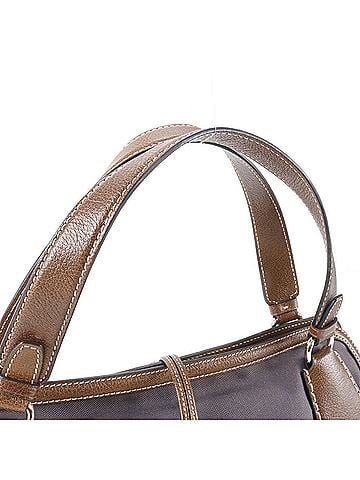 Céline Celine leather and canvas tote bag/handbag/shoulder bag with carriage pattern, includes guarantee card. Suitable for women. (view 2)