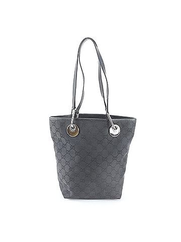Gucci Gucci GG Canvas 120840 Leather Tote Bag Handbag Shoulder Black Women's (view 1)