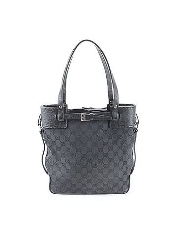 Gucci Gucci GG Canvas 107757 Leather Tote Bag Handbag Shoulder Black Women's (view 1)