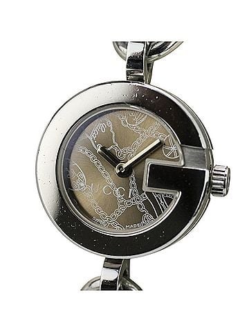 Gucci GUCCI bracelet watch, model 107, with a greige dial and silver accents, for women. (view 1)