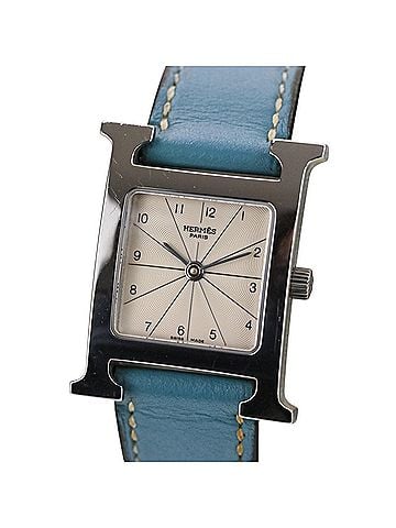 Hermès HERMES H-Watch HH1.210 White Dial Blue Silver Color Women's Watch (view 1)