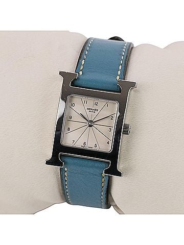 Hermès HERMES H-Watch HH1.210 White Dial Blue Silver Color Women's Watch (view 2)