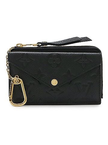Louis Vuitton LOUIS VUITTON Louis Vuitton Monogram Empreinte Portecarte Recto Verso Wallet/Coin Case, Coin Purse, Business Card Holder/Card Noir Black M69421 (view 1)