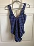 Miraclesuit Polka Dots Blue White One Piece Swimsuit Size 12 - photo 4