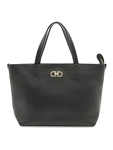 Salvatore Ferragamo Salvatore Ferragamo Gancini Tote Bag Handbag Leather Black GU-21D764 (view 1)