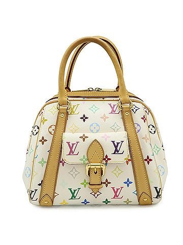 Louis Vuitton LOUIS VUITTON Louis Vuitton Monogram Multicolor Priscilla Handbag Blanc White M40096 (view 1)