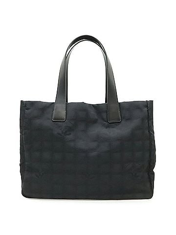 Chanel CHANEL New Travel Line Tote MM Bag Shoulder Nylon Jacquard Glitter Black A15991 (view 1)