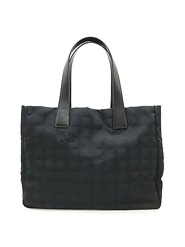 Chanel CHANEL New Travel Line Tote MM Bag Shoulder Nylon Jacquard Glitter Black A15991 (view 2)