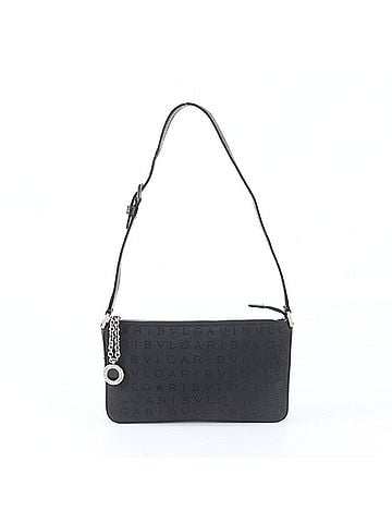 Bvlgari Bvlgari Logomania Charm Leather Shoulder Bag Tote Handbag Black Women's (view 1)