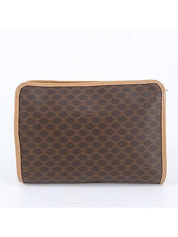 Céline Celine Macadam Leather Second Bag Clutch Handbag Pouch Brown Men's (view 2)