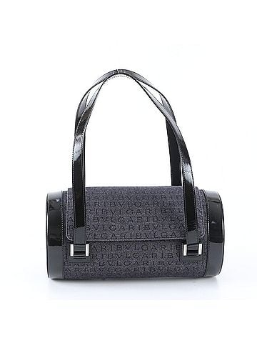 Bvlgari Bvlgari Logomania B.zero1 Leather Canvas Shoulder Bag Handbag Black Women's (view 1)