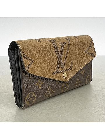 Louis Vuitton Louis Vuitton Monogram Reverse Portefeuille Sarah Long Wallet M80726 Brown Women's (view 2)
