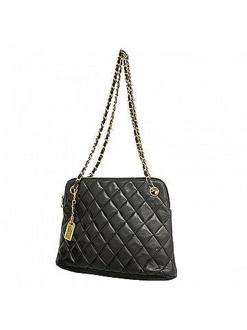Chanel Chanel Matelassé Chain Shoulder Bag, Lambskin, Black, Women's (view 1)
